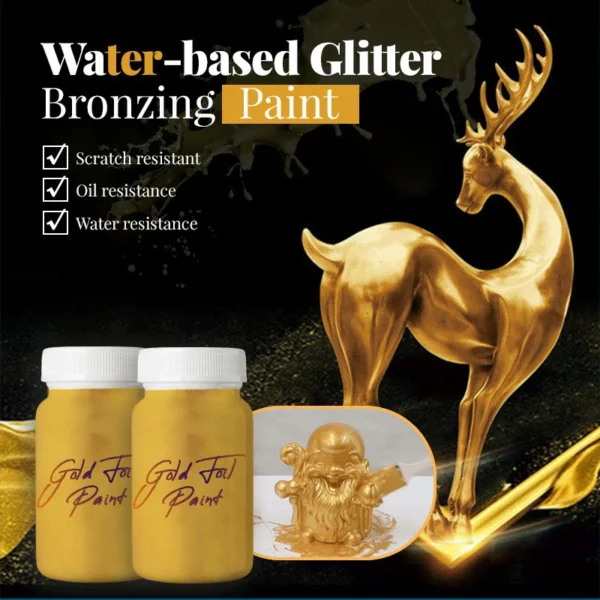 WATER-BASED GLITTER BRONZING PAINT