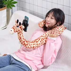 The second generation lazy cartoon U-shaped pillow & mobile phone holder neck support