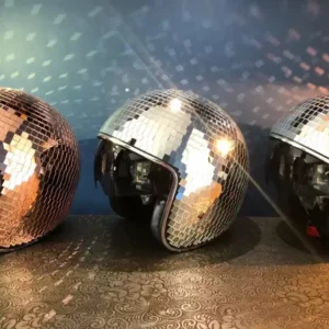 Disco ball Helmet with Retractable Visor