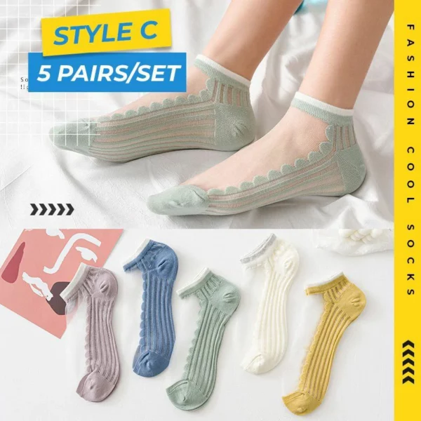 FASHION COOL CRYSTAL SILK SOCKS