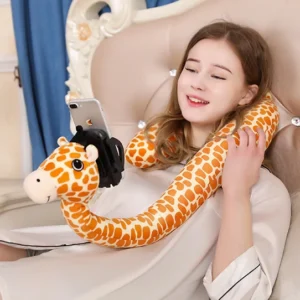 The second generation lazy cartoon U-shaped pillow & mobile phone holder neck support