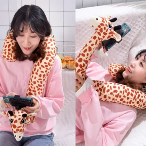 The second generation lazy cartoon U-shaped pillow & mobile phone holder neck support