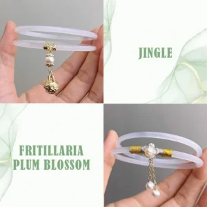 1 PAIR JINGLE FINE JADE BANGLE BRACELETS