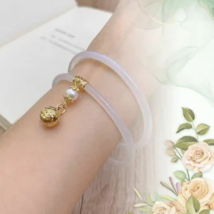 1 PAIR JINGLE FINE JADE BANGLE BRACELETS