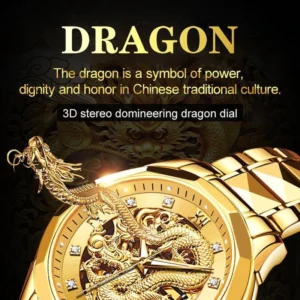 ✨FATHER\'S DAY PROMOTION- 50%OFF✨EMBOSSED GOLDEN DRAGON WATCH