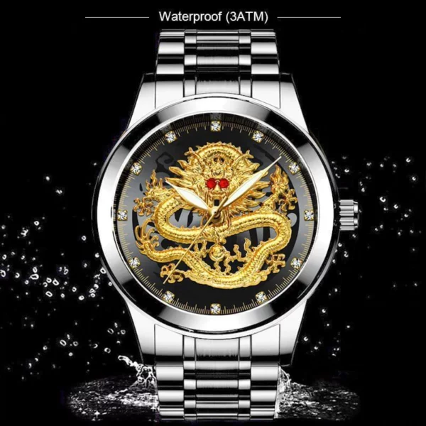 ✨FATHER\'S DAY PROMOTION- 50%OFF✨EMBOSSED GOLDEN DRAGON WATCH