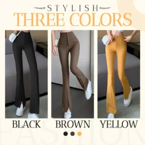 WOMEN'S SLIM HIGH WAIST FLARED PANTS