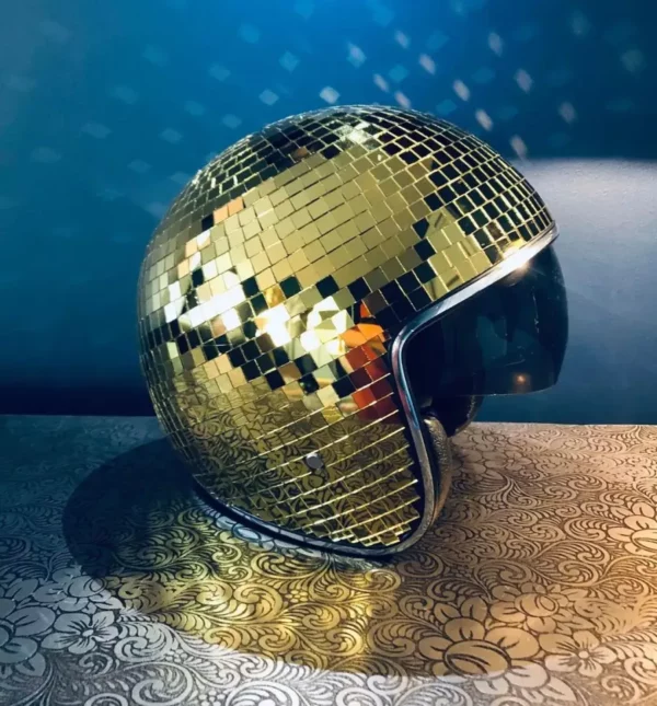 Disco ball Helmet with Retractable Visor