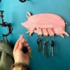 Cute Piglet Key Ring Hanging Board