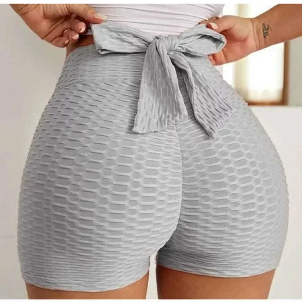 BOW TIGHT HIP LIFT YOGA SHORTS