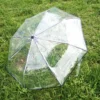 1 Piece Transparent Umbrella Automatic Three Folding Rain Umbrella