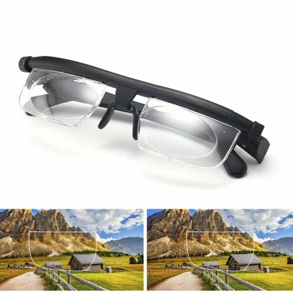 Focus Adjustable Eyeglasses -6 To +3 Diopters Myopia Glasses Reading Glasses