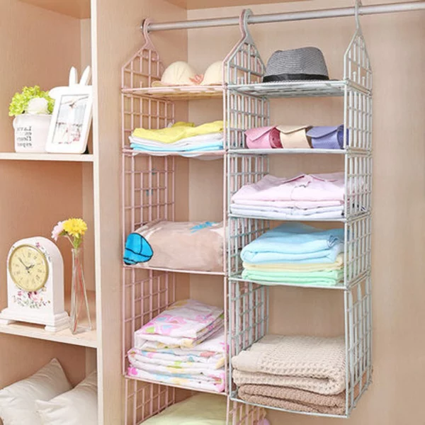 Foldable Wardrobe Multilayer Storage Rack