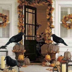 Black Crow Halloween Home Decor