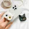 3D Cute Kitten Phone Holder with mini Mirror