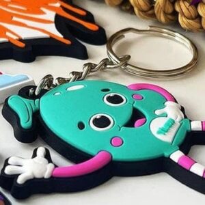 3D Die Cut Rubber KeyChains