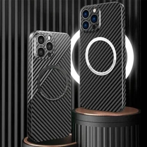 Carbon Fiber Texture Magnetic Wireless Charging iPhone Case