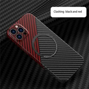 Carbon Fiber Texture Magnetic Wireless Charging iPhone Case