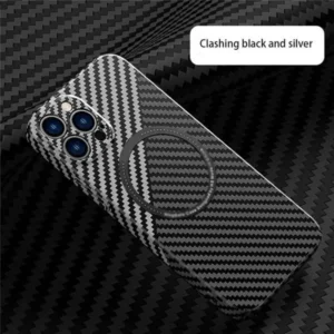 Carbon Fiber Texture Magnetic Wireless Charging iPhone Case