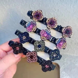 Luminerie Hair Clip With Crystal Flower