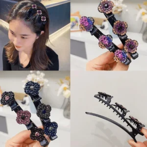 Luminerie Hair Clip With Crystal Flower