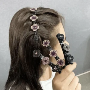 Luminerie Hair Clip With Crystal Flower