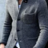 MEN'S RETRO GREY KNITTED JACKET