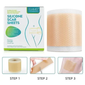 Medical Soft Silicone Gel Tape for Scar Removal (1.6” x 60”）