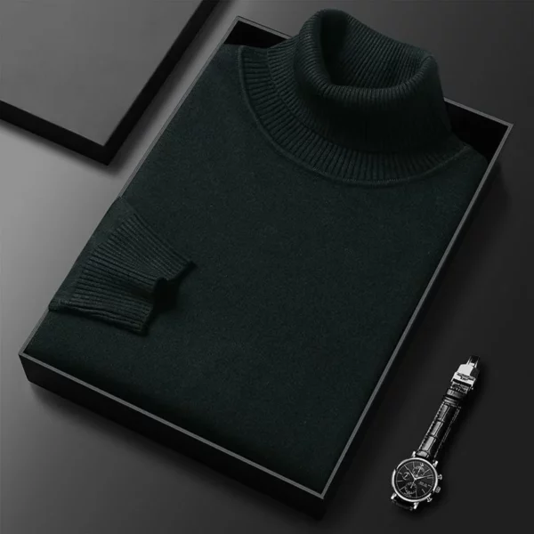 Men's Solid Color Turtleneck Sweater