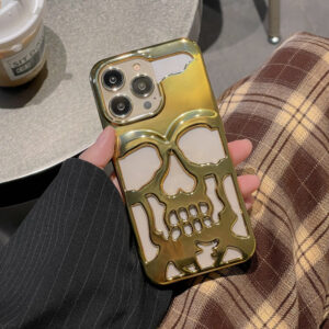 Plated Skull Case Cover For iPhone