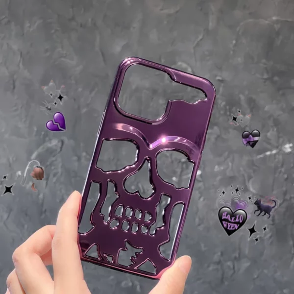 Plated Skull Case Cover For iPhone