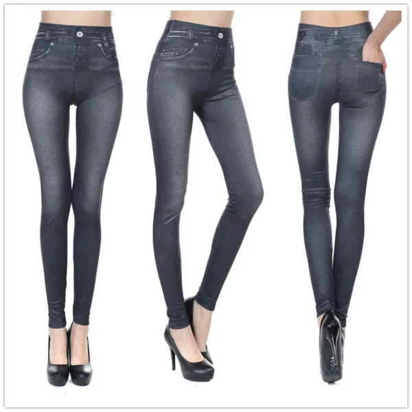 Stretchy Slimming Jeans Leggings - Image 7