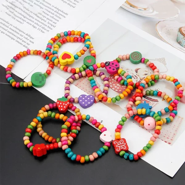 (🌲Early Christmas Sale- SAVE 48% OFF)12Pcs/Set Colourful Wooden Bracelets🎉Buy 3 Get Free Shipping