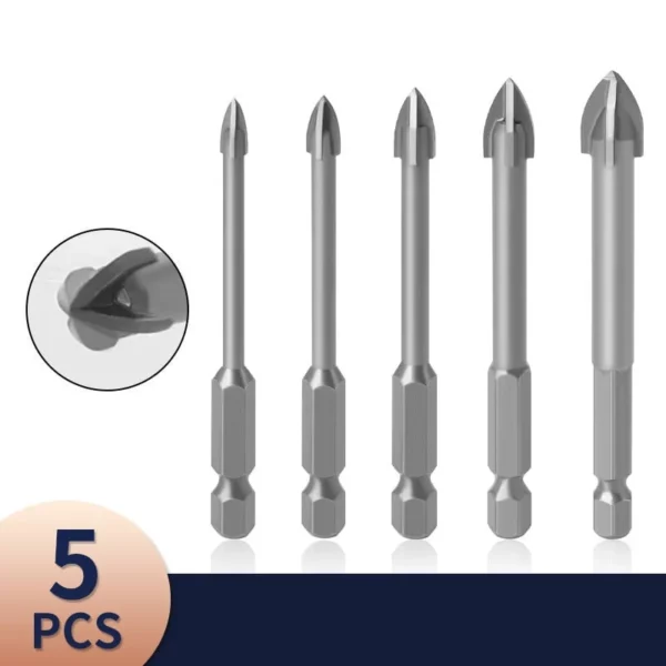 4-EDGE CROSS DRILL BIT SET 7PCS