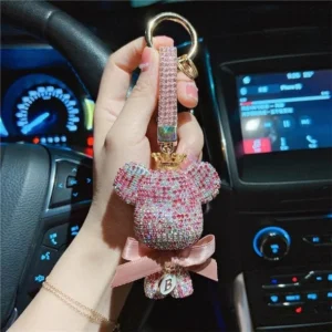 Bling Cute Bear Keychain