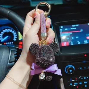 Bling Cute Bear Keychain