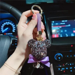 Bling Cute Bear Keychain