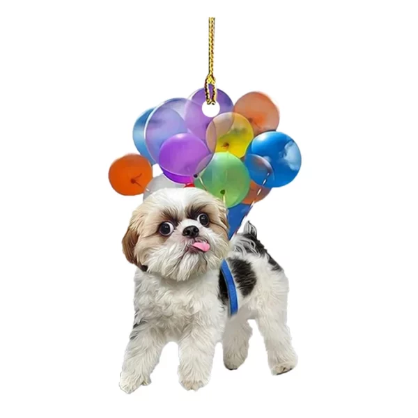 Car Hanging Ornament With Colorful Balloon