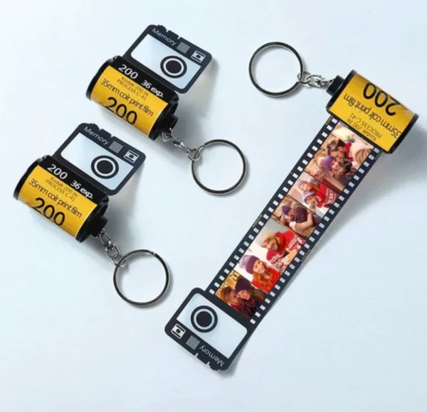 Custom Colorful Camera Roll Keychain Romantic Personalized Gifts