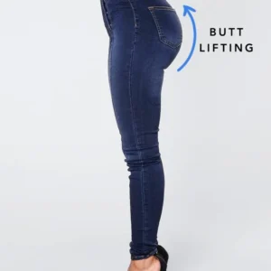 Double Breasted High Waist Skinny Jeans