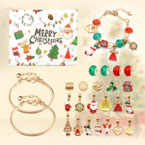 Golden Christmas Advent Calendars Accessories Set