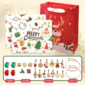 Golden Christmas Advent Calendars Accessories Set