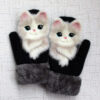 Hand-Knitted Animal Mittens