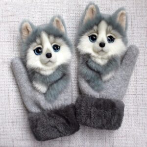 Hand-Knitted Animal Mittens