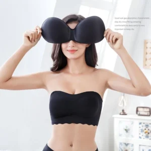 Ice Silk Non-Slip Tube Top Strap Bra