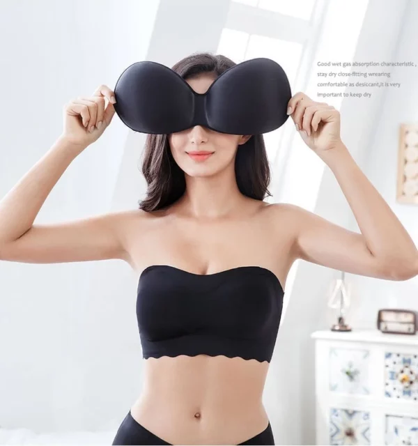 Ice Silk Non-Slip Tube Top Strap Bra