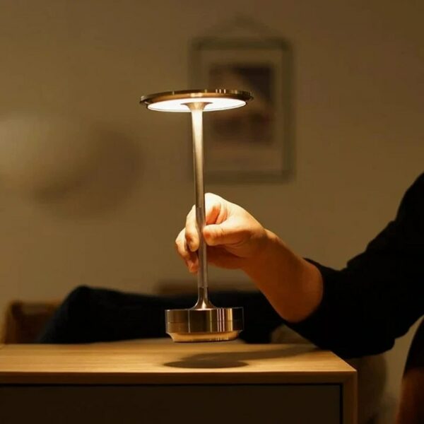 Metallic Cordless Table Lamp