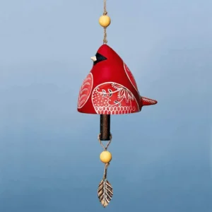 New Cardinal Ceramic Bird Song Bell