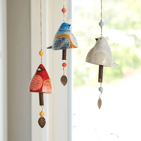 New Cardinal Ceramic Bird Song Bell - Image 2