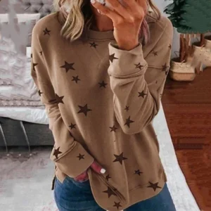 Oversized Long Sleeve Star T-Shirt